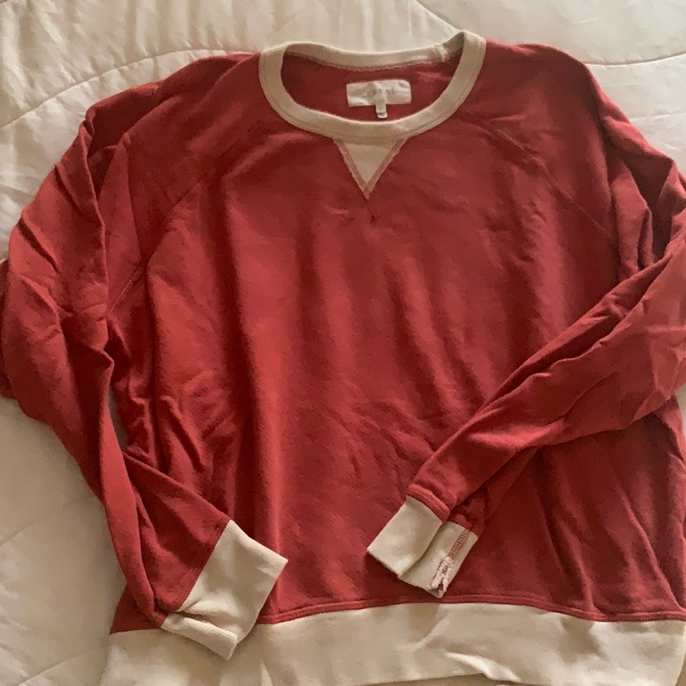 The Great College sweatshirt with contrasting g trim and wrists.